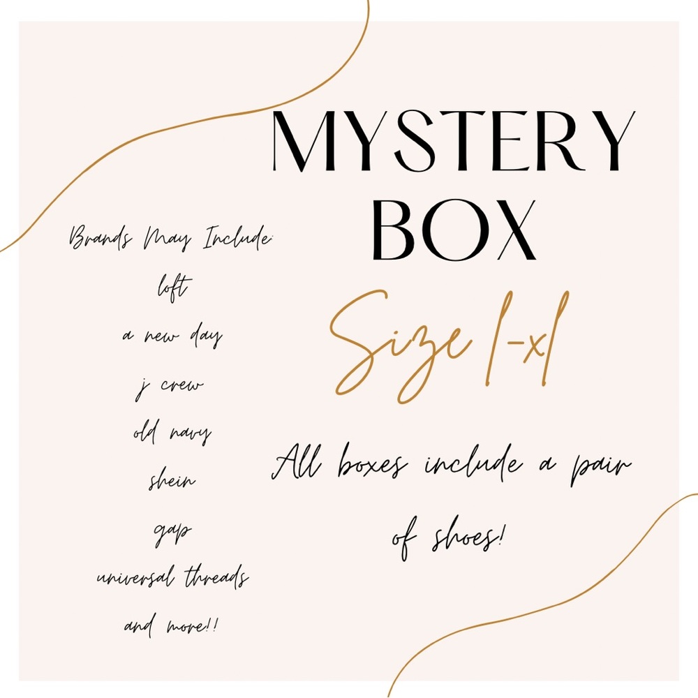 5 Piece Mystery Box!! That means $6 per item!! SHOES INCLUDED. Women’s